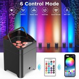 Draadloze LED Par Podiumlicht 108W RGBWA+UV met APP Controle (41% Korting)
