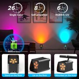 Draadloze LED Par Podiumlicht 108W RGBWA+UV met APP Controle (41% Korting)