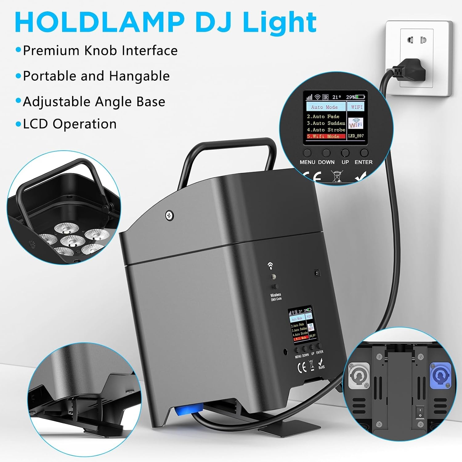 Draadloze LED Par Podiumlicht 108W RGBWA+UV met APP Controle (41% Korting)