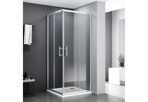 Douchecabine Hoekinstap 76x76cm Dubbele Schuifdeur Veiligheidsglas - 41% Korting