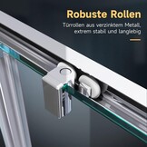 Hoekdouchecabine 76x76 cm met Dubbele Schuifdeur - Echt Glas | 35% Korting