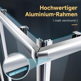 Hoekdouchecabine 76x76 cm met Dubbele Schuifdeur - Echt Glas | 35% Korting