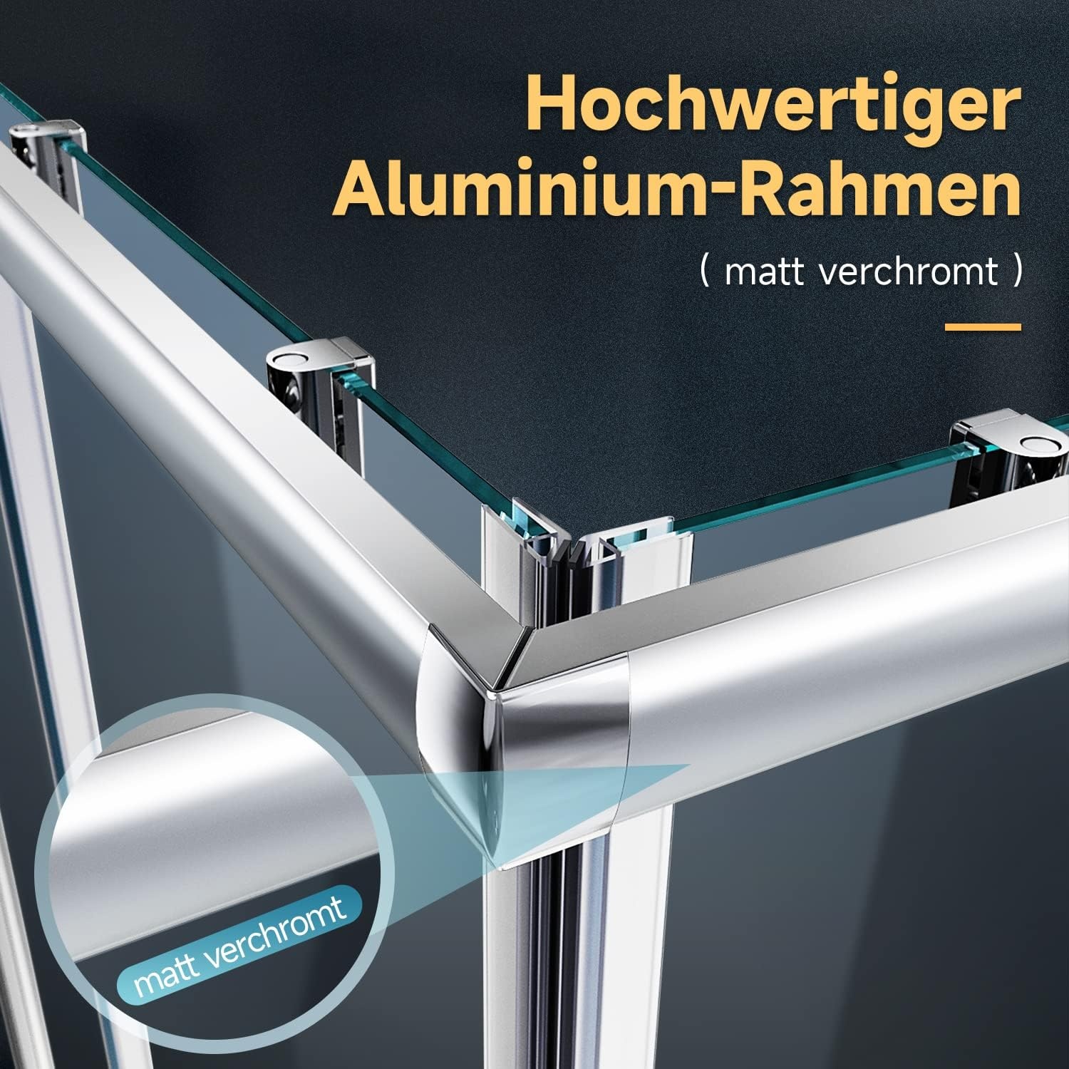 Hoekdouchecabine 76x76 cm met Dubbele Schuifdeur - Echt Glas | 35% Korting