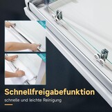 Hoekdouchecabine 76x76 cm met Dubbele Schuifdeur - Echt Glas | 35% Korting