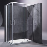 Hoekdouchecabine 76x76 cm met Dubbele Schuifdeur - Echt Glas | 35% Korting
