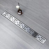 Douchegoot RVS 110cm Extra Plat met Sifon & Haarzeef
