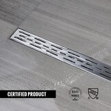 Douchegoot RVS 110cm Extra Plat met Sifon & Haarzeef