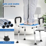 Douchestoel met armleuningen & rugleuning - 34% Korting