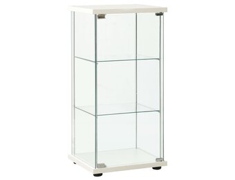 vidaXL Vitrinekast van Gehard Glas - Wit (59% Korting)