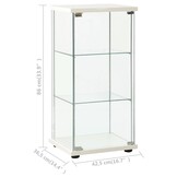 vidaXL Vitrinekast van Gehard Glas - Wit (59% Korting)