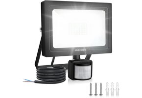 LED Breedstraler Buiten 35W 3000lm IP66 - Met Bewegingsmelder - Zwart (34% Korting)