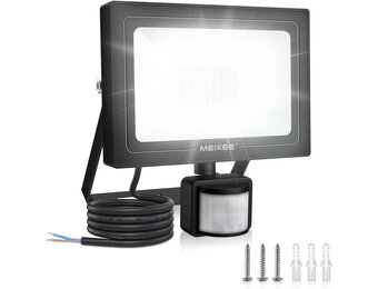 LED Breedstraler Buiten 35W | 3000 Lumen | IP66 | Met Bewegingsmelder | Zwart | 28% Korting