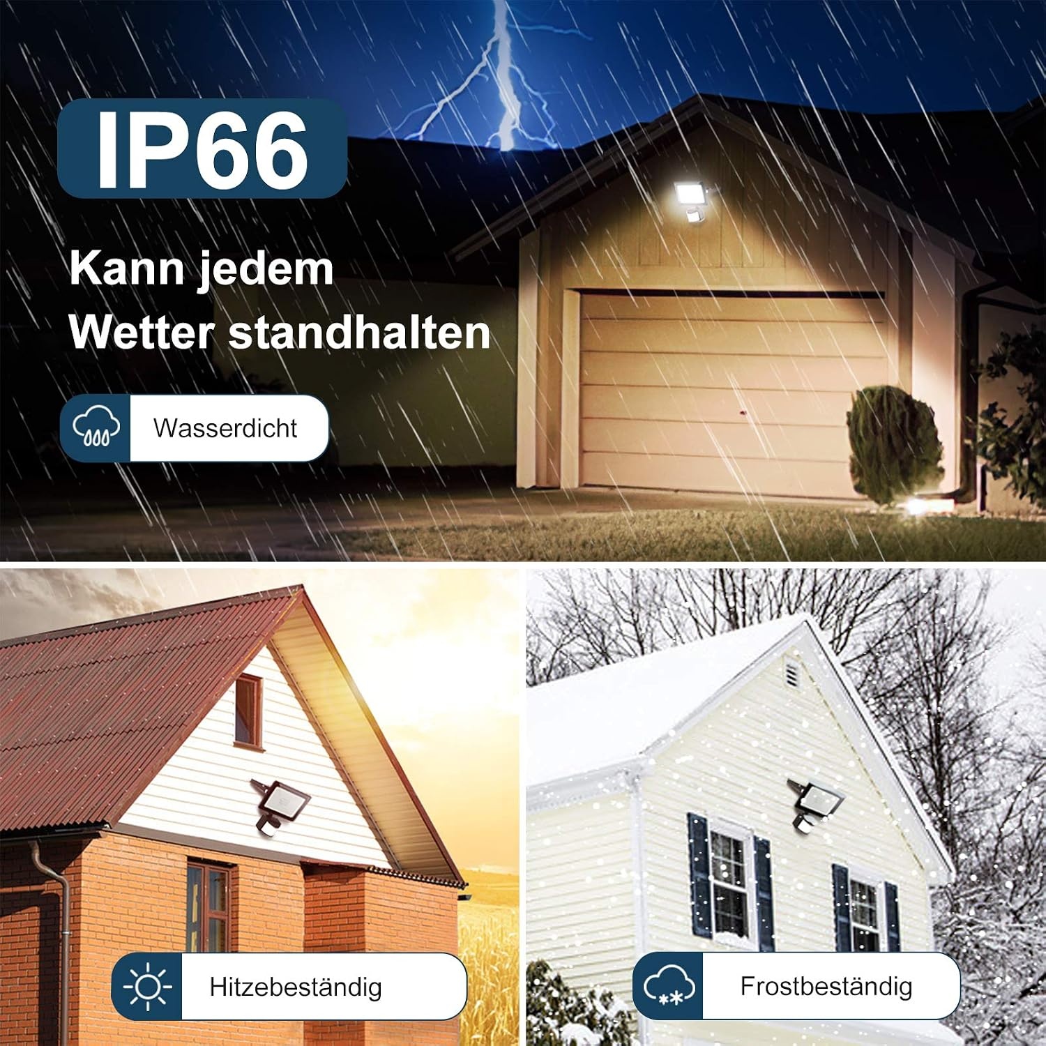 LED Breedstraler Buiten 35W | 3000 Lumen | IP66 | Met Bewegingsmelder | Zwart | 28% Korting