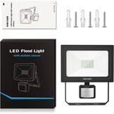 LED Breedstraler Buiten 35W | 3000 Lumen | IP66 | Met Bewegingsmelder | Zwart | 28% Korting