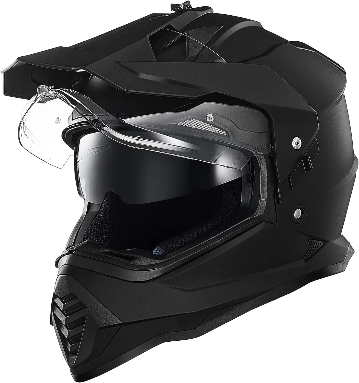ILM Motorhelm Dual Sport Matzwart M - 30% Korting
