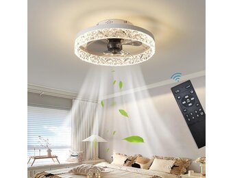 Moderne Plafondventilator met Verlichting & Afstandsbediening - 40cm - Wit (34% Korting)