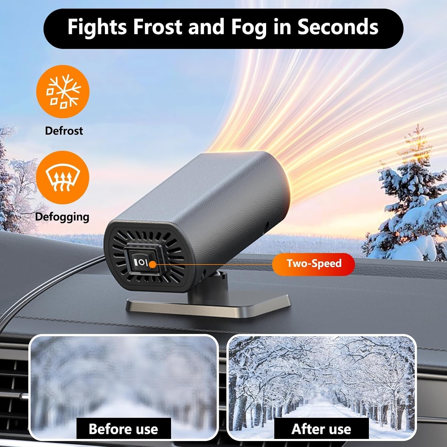 Draagbare Autoverwarming 12V (200W) - Snel Warm & Koel, met 32% Korting!