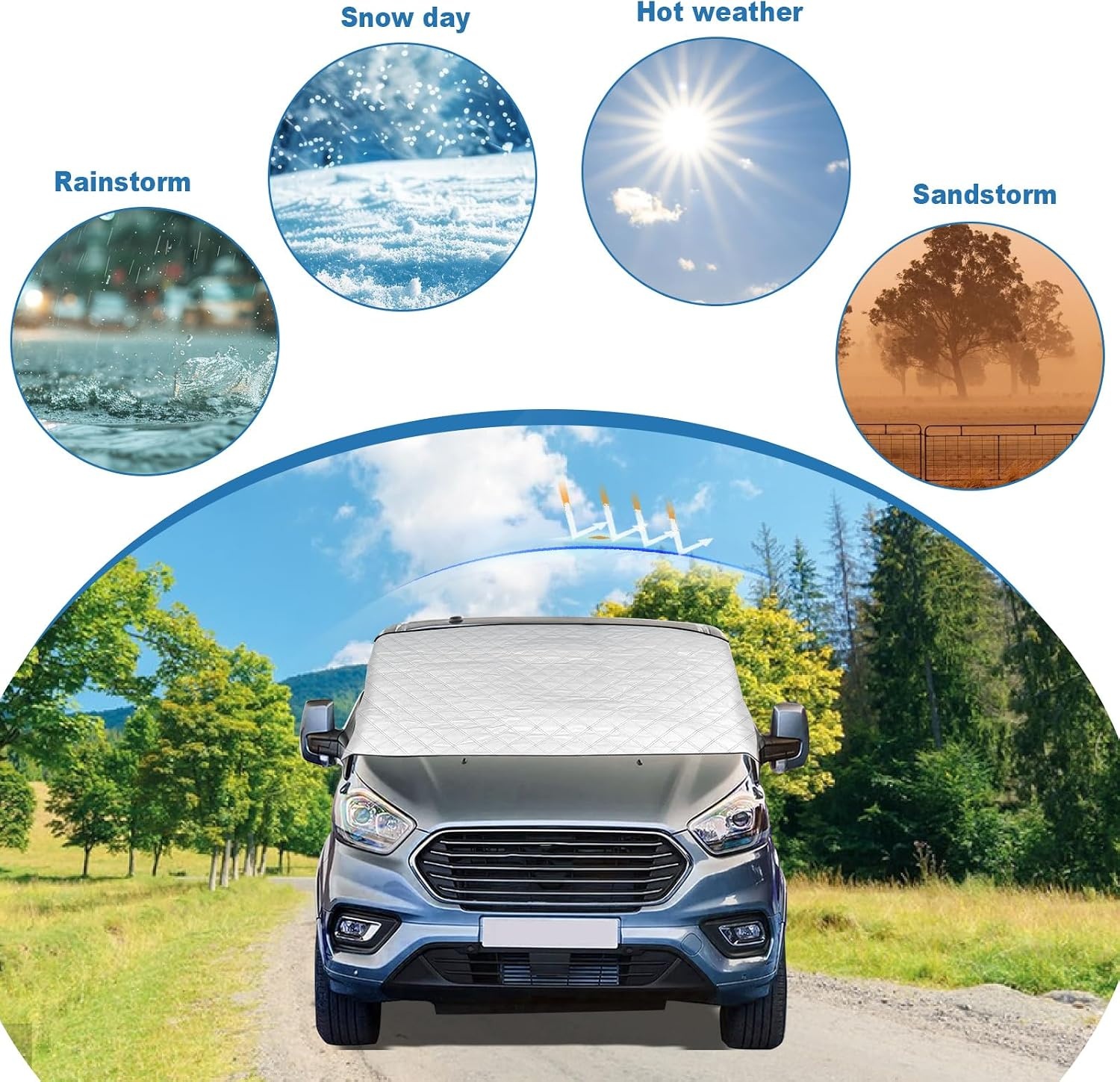 Windschermhoes VW T4 (1995-2004) - Thermisch, Waterdicht - 33% Korting