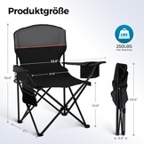 Opvouwbare Campingstoel Set van 2 - Zwart (29% Korting!)