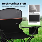 Opvouwbare Campingstoel Set van 2 - Zwart (29% Korting!)