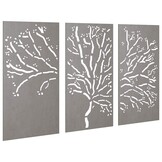 vidaXL Tuindecoratie Set: 3x Boomschijf Cortenstaal (105x55 cm)