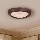 LED Plafondlamp Walnoot Houtnerf 42cm, 25W met Afstandsbediening