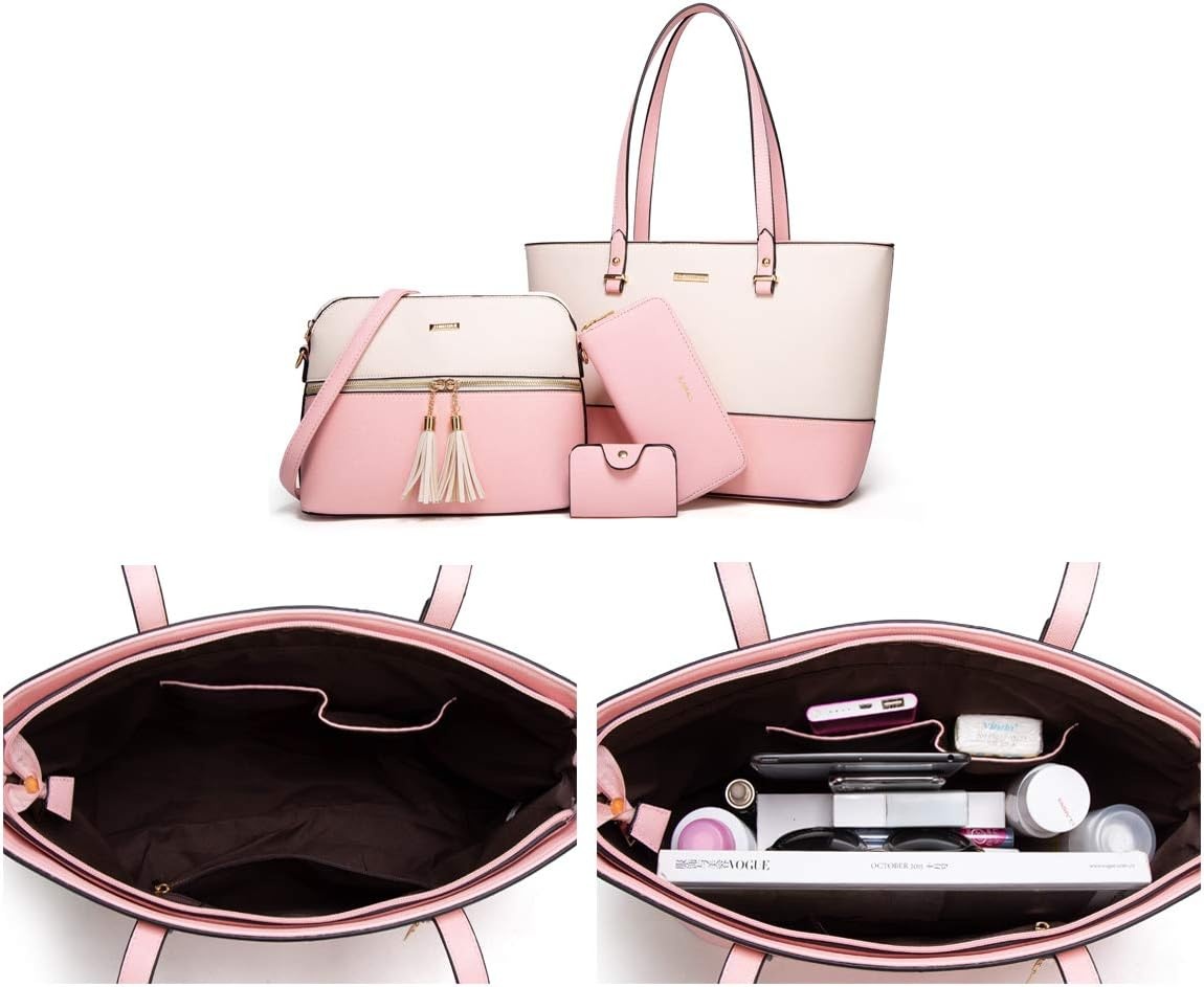 Dames Shopper Schoudertas Set met Portemonnee & Kaarthouder
