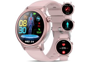 Smartwatch ECG Hartslag Bloeddruk 1.39" Zwart met 36% Korting