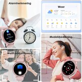 Smartwatch ECG Hartslag Bloeddruk SpO2 Slaap Temperatuur Zwart (57% Korting)