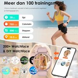 Smartwatch ECG Hartslag Bloeddruk SpO2 Slaap Temperatuur Zwart (57% Korting)