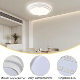 Moderne LED Plafondlamp Wit Ø49cm 4000K - 36% Korting