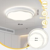 Moderne LED Plafondlamp Wit Ø49cm 4000K - 36% Korting