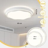 Moderne LED Plafondlamp Wit Ø49cm 4000K - 75% Korting