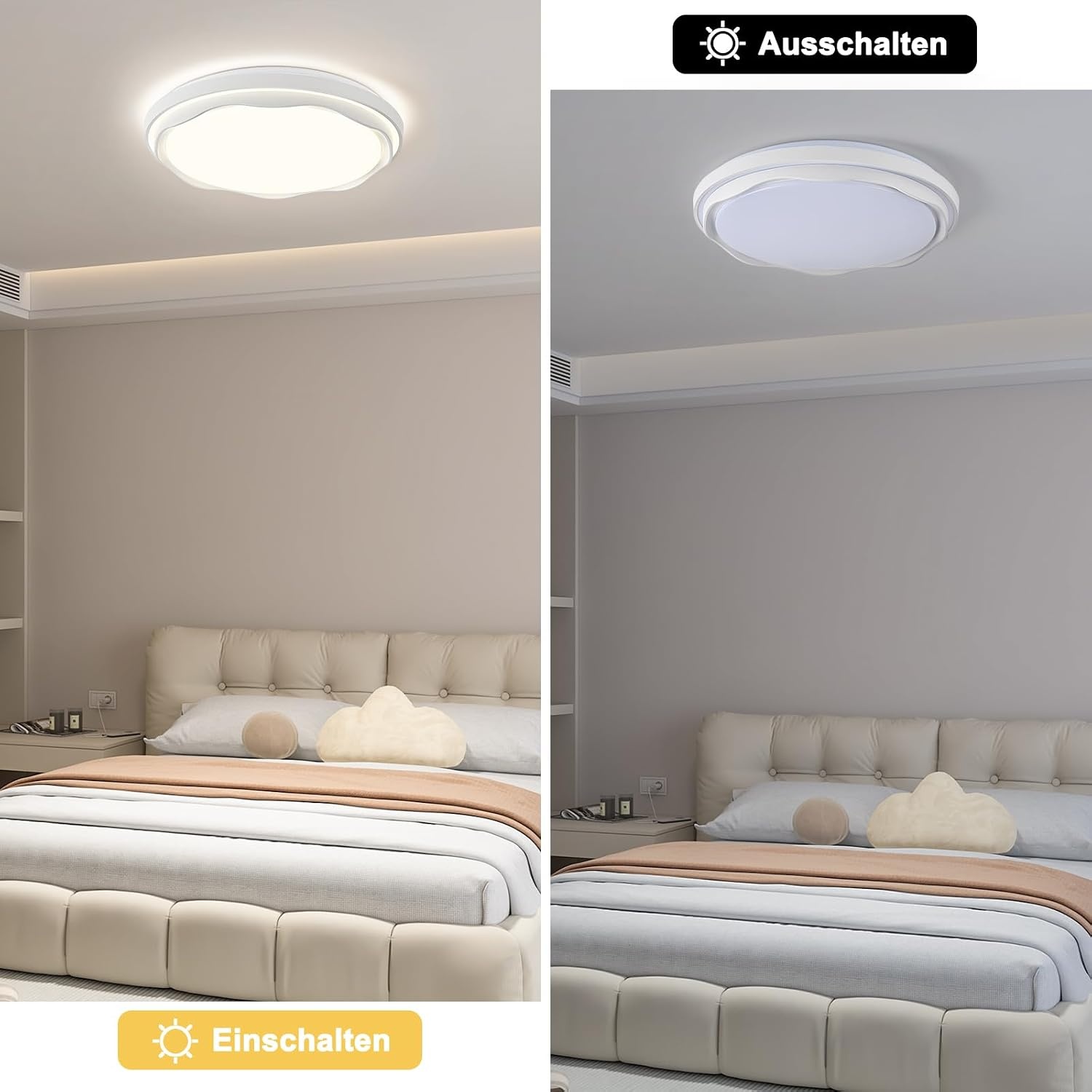 Moderne LED Plafondlamp Wit Ø49cm 4000K - 36% Korting
