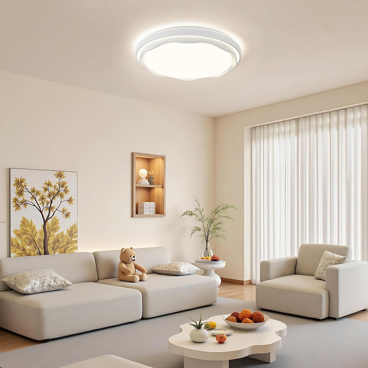 Moderne LED Plafondlamp Wit Ø49cm 4000K - 36% Korting