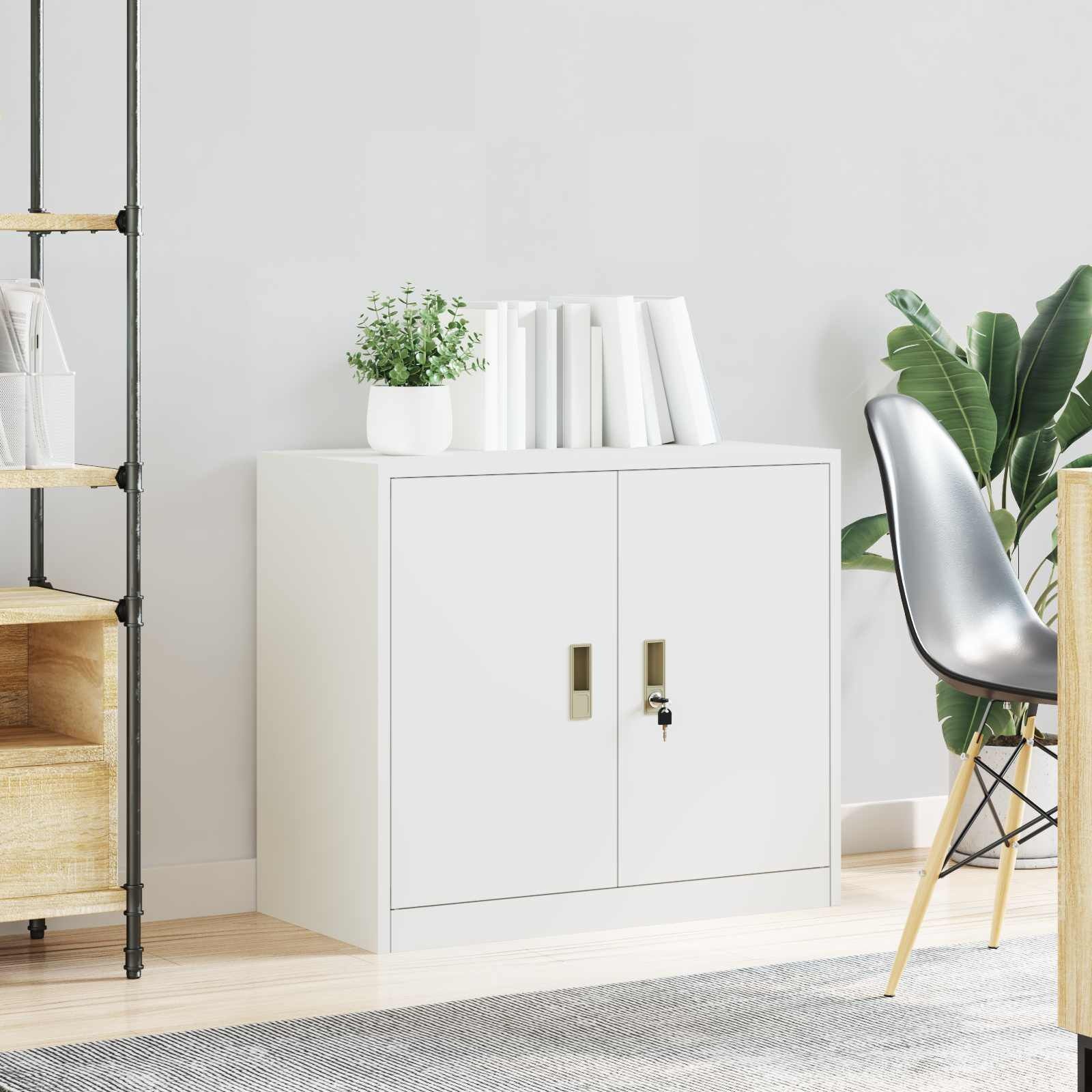 Wit Kantoor Opbergkast 80x40x70 cm - 54% Korting