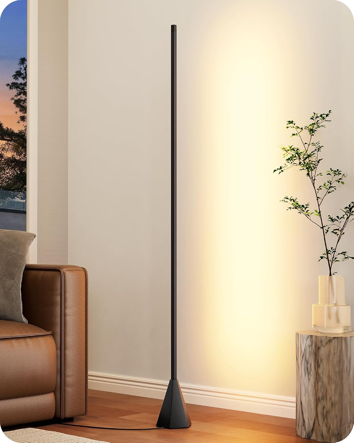 Moderne LED Steatlamp Mat Zwart - 3 Kleuren, Dimbare Spot