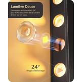 Moderne LED Steatlamp Mat Zwart - 3 Kleuren, Dimbare Spot