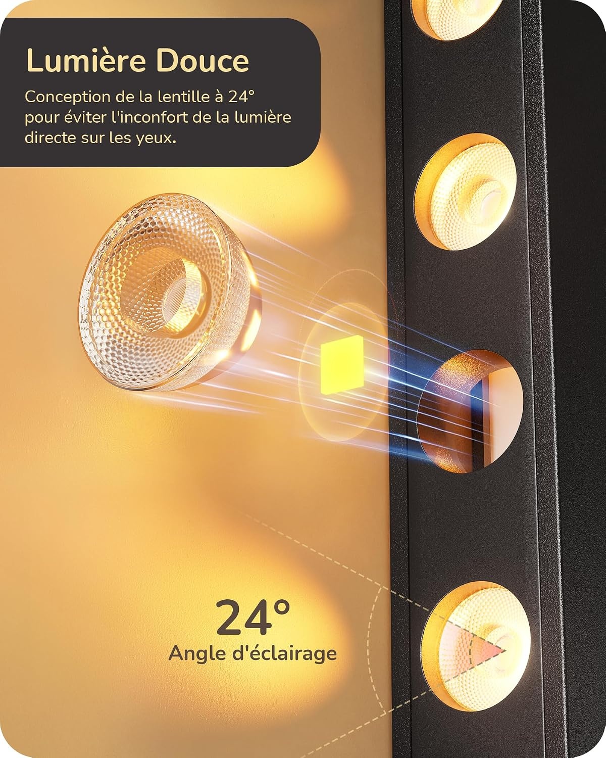 Moderne LED Steatlamp Mat Zwart - 3 Kleuren, Dimbare Spot