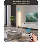Moderne LED Steatlamp Mat Zwart - 3 Kleuren, Dimbare Spot