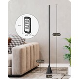 Moderne LED Steatlamp Mat Zwart - 3 Kleuren, Dimbare Spot