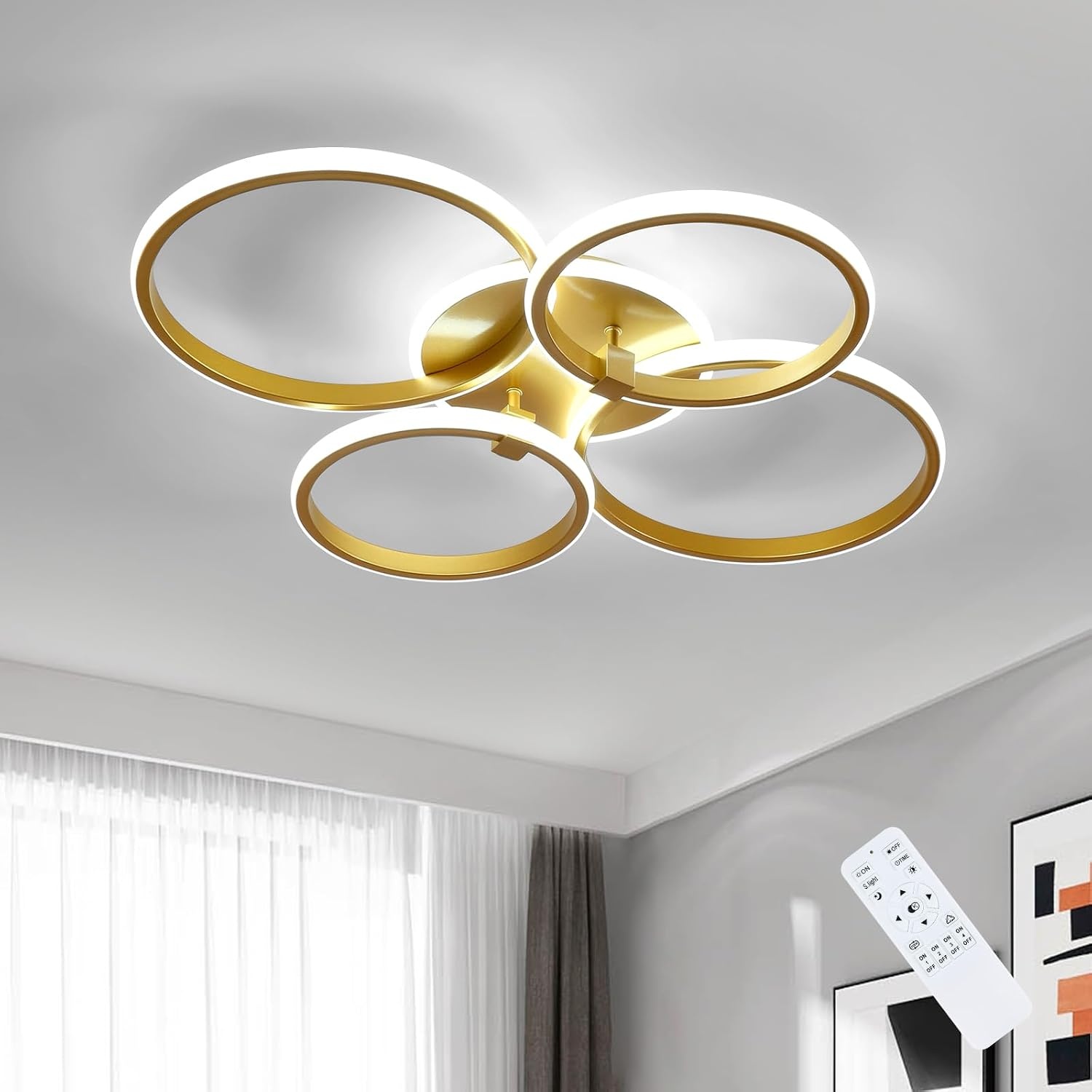 Gouden Dimbar Plafondlamp 39W Modern Design - 34% Korting!