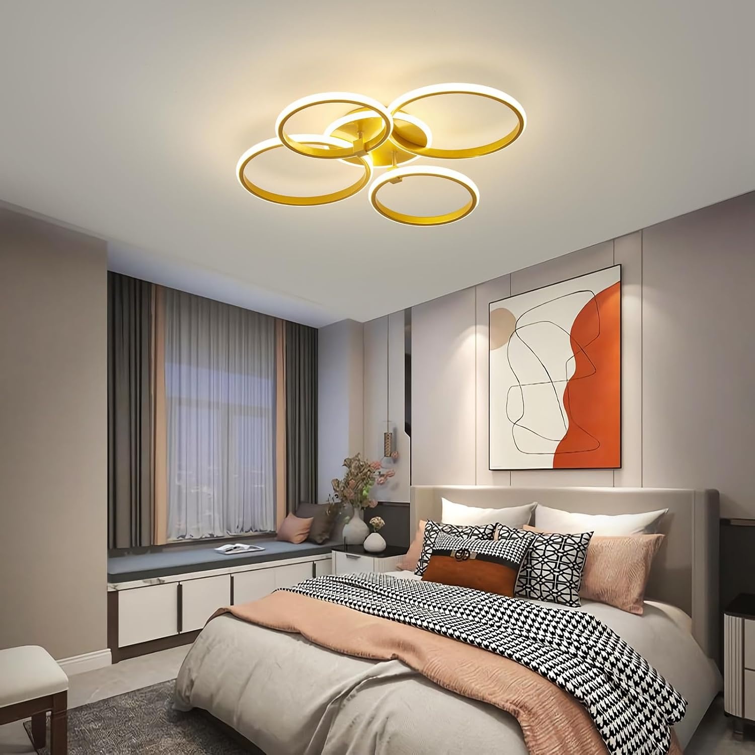 Gouden Dimbar Plafondlamp 39W Modern Design - 34% Korting!
