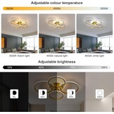Gouden Dimbar Plafondlamp 39W Modern Design - 34% Korting!