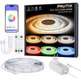 COB LED Strip Kit 5m 24V RGBCCT Kleurveranderend, Dimbaar - 60% Korting