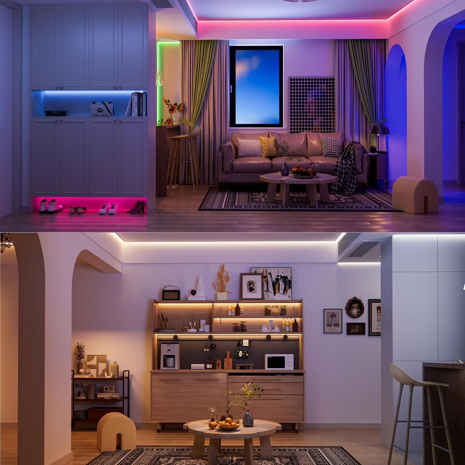 COB LED Strip Kit 5m 24V RGBCCT Kleurveranderend, Dimbaar - 60% Korting