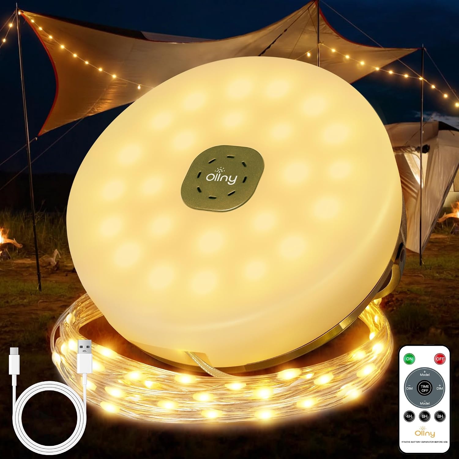 Ollny USB Lichtketting 10m - Warmwit, Waterdicht - 27% Korting!