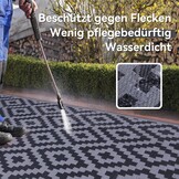 Homaxy Buitenkleed Zwart/Grijs 270x360 cm - Omkeerbaar & UV-bestendig