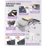 Ruime Paarse Reisrugzak 40L met Vacuümpomp & Laptopvak (34% Korting)