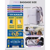 Ruime Paarse Reisrugzak 40L met Vacuümpomp & Laptopvak (34% Korting)
